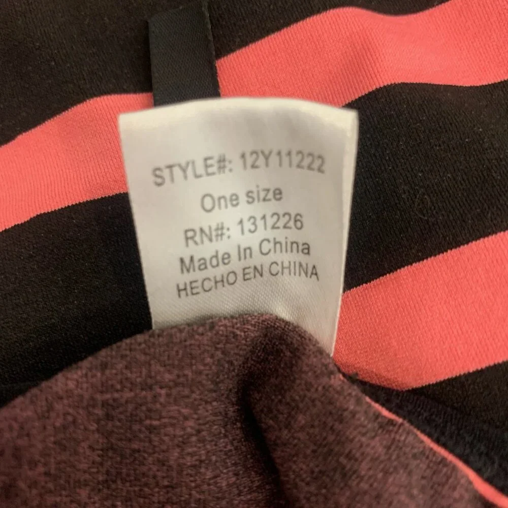 NEW MIX WOMEN'S PINK/BLACK STRIPED STRETCH BODYCON DRESS SIZE‎ OS (ONE SIZE)